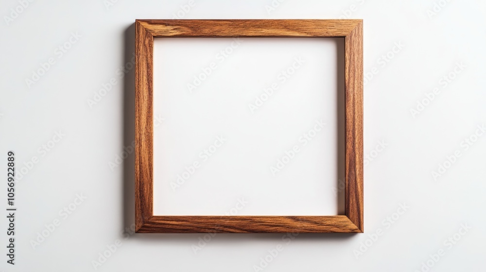 A wooden A4 frame mockup displayed against a white background in a horizontal landscape orientation A wooden A4 frame mockup displayed against a white background in a horizontal landscape orientation