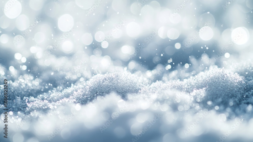 Close up macro image of snow Textured surface in a cold and bright ambiance featuring a blurred and out of focus effect Close up macro image of snow Textured surface in a cold and bright ambiance featuring a blurred and out of focus effect
