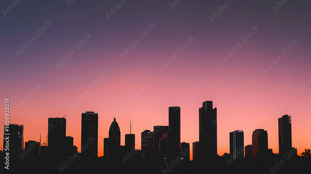 City Skyline at Dusk Background: City Skyline at Dusk Background: