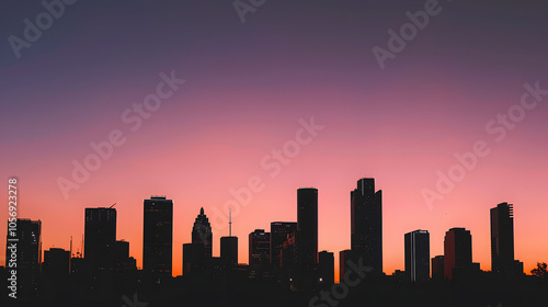 City Skyline at Dusk Background: 