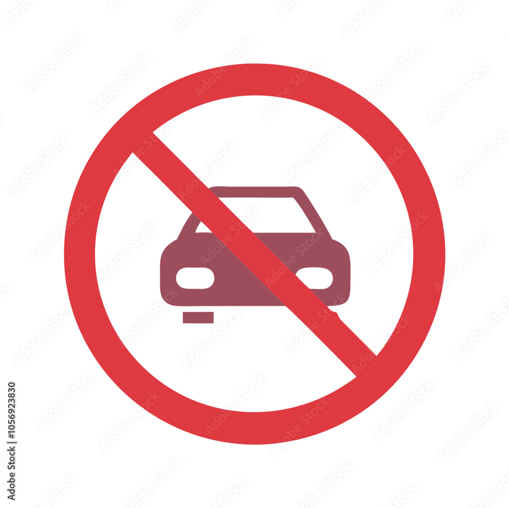 no car sign icon no car sign icon