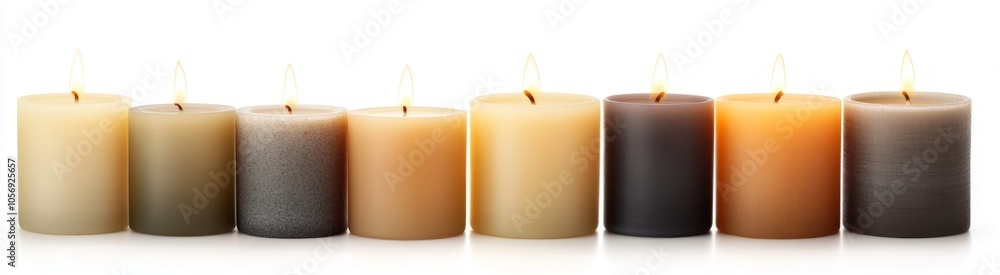 Elegant Candles in Warm Hues Elegant Candles in Warm Hues