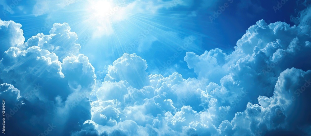 Beautiful Blue Heaven Background With Clouds Beautiful Blue Heaven Background With Clouds