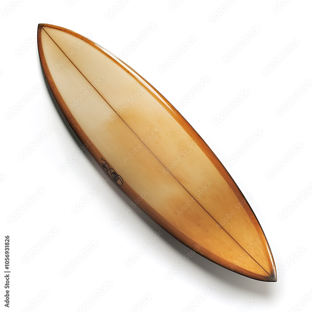 A surfboard on a white background. A surfboard on a white background.