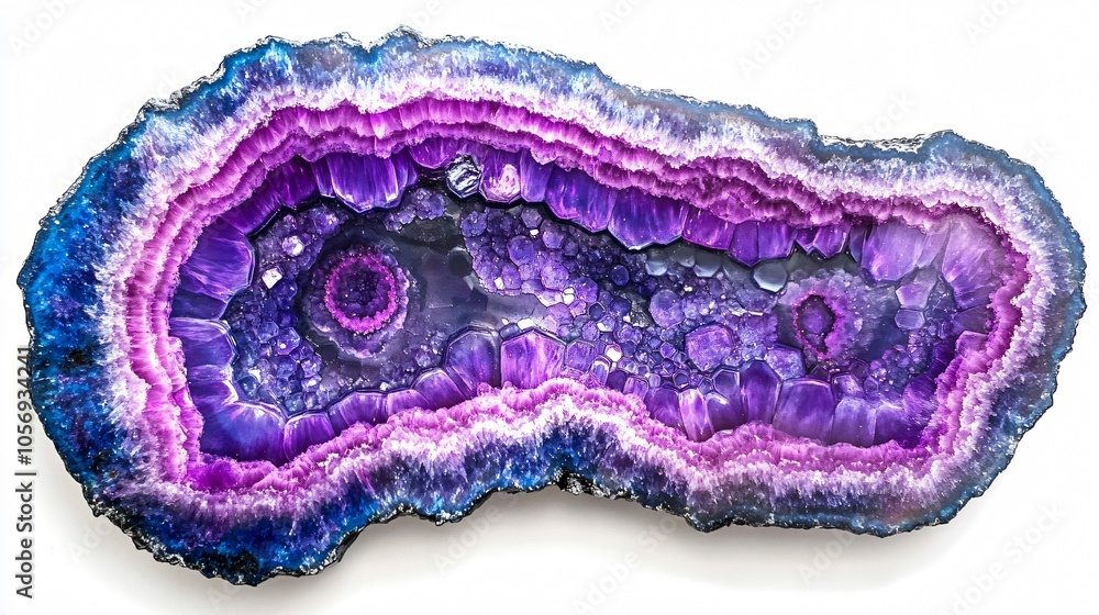 Purple Agate Geode Crystal Slice Purple Agate Geode Crystal Slice