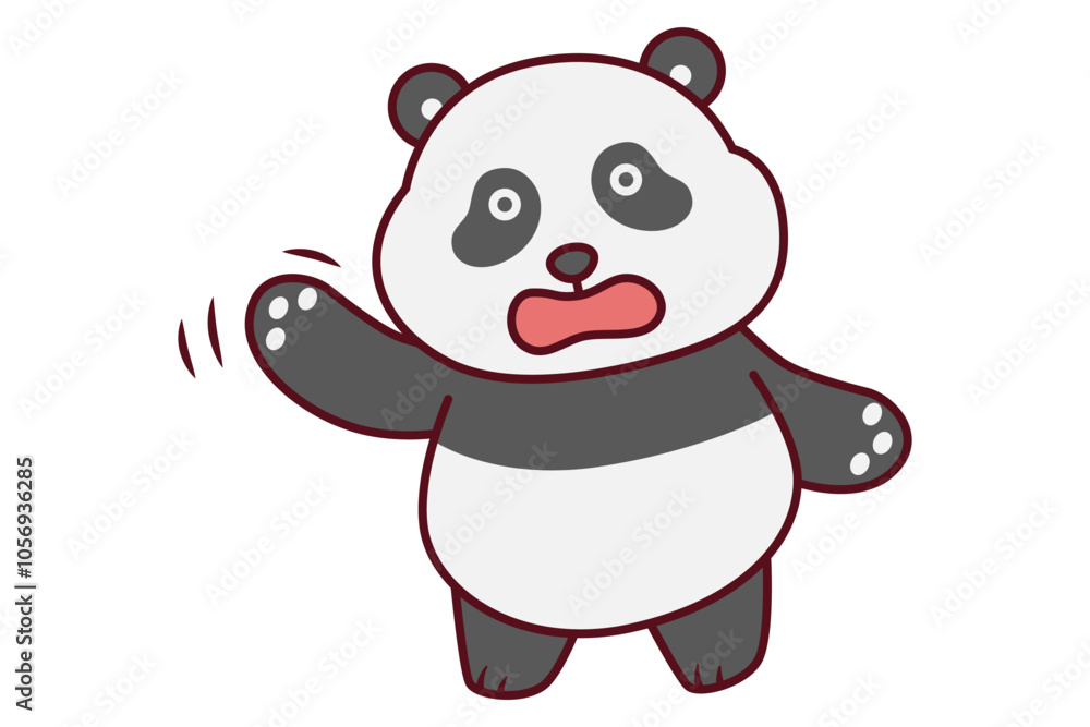 Cute Panda Is Sticking Out its Tongue Illustration Cute Panda Is Sticking Out its Tongue Illustration