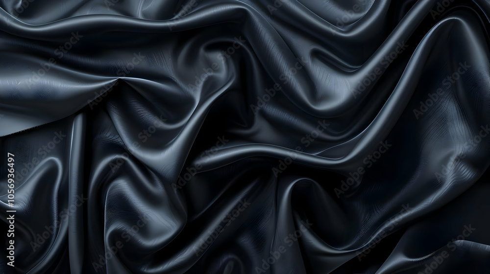 Dark Blue Abstract Satin Drape Background Dark Blue Abstract Satin Drape Background