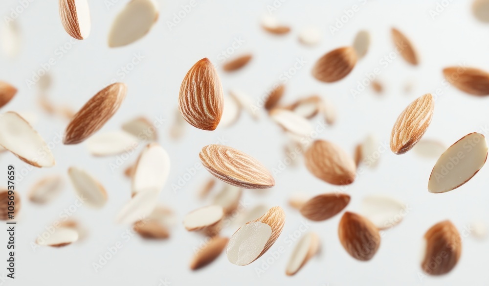 Almond Pieces in Motion Almond Pieces in Motion