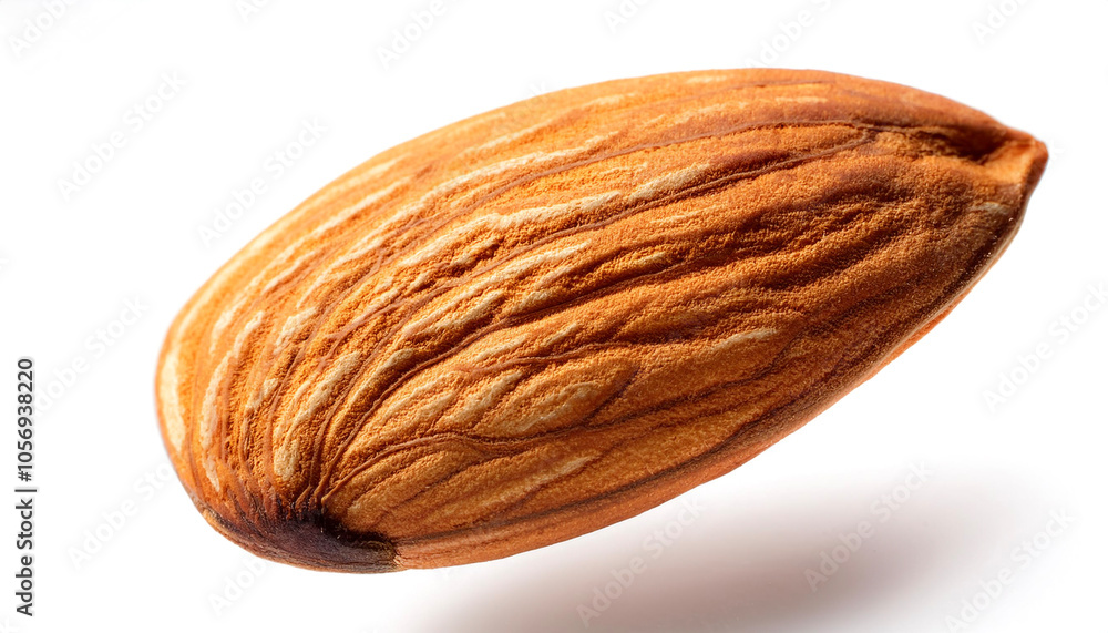 Almond floating or flying isolated white background Almond floating or flying isolated white background