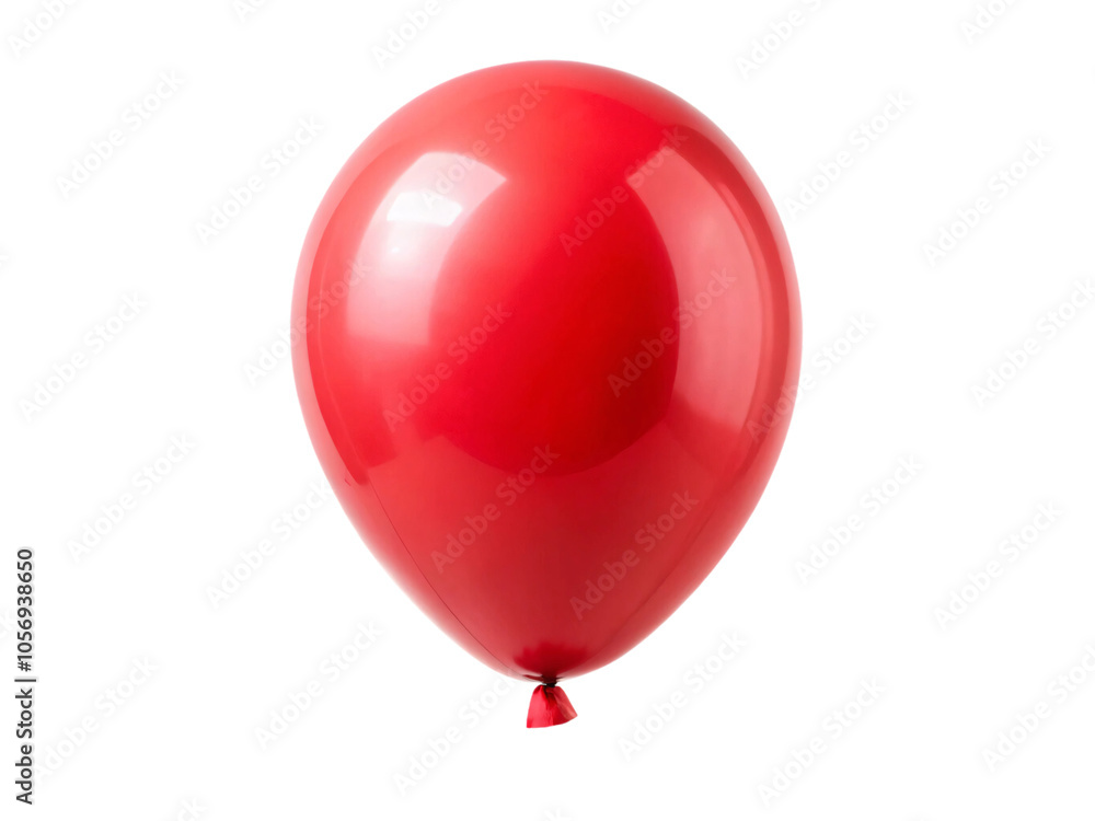 Single red balloon with a glossy surface, creating reflections, set against a transparent background. Classic balloon shape with a tied end, symbolizing celebrations, joy, and festivities Single red balloon with a glossy surface, creating reflections, set against a transparent background. Classic balloon shape with a tied end, symbolizing celebrations, joy, and festivities