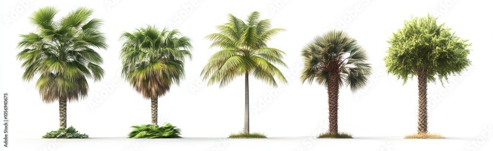 Fototapeta premium Collection of Palm Trees