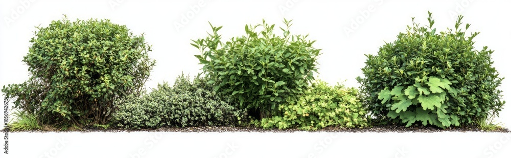 Obraz premium Vibrant Green Bushes Border
