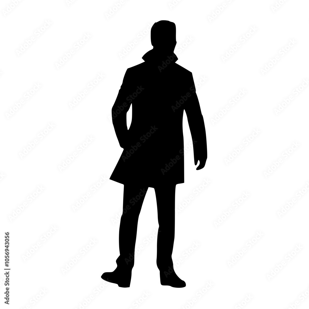 Silhouette of a Man on Transparent Background Silhouette of a Man on Transparent Background