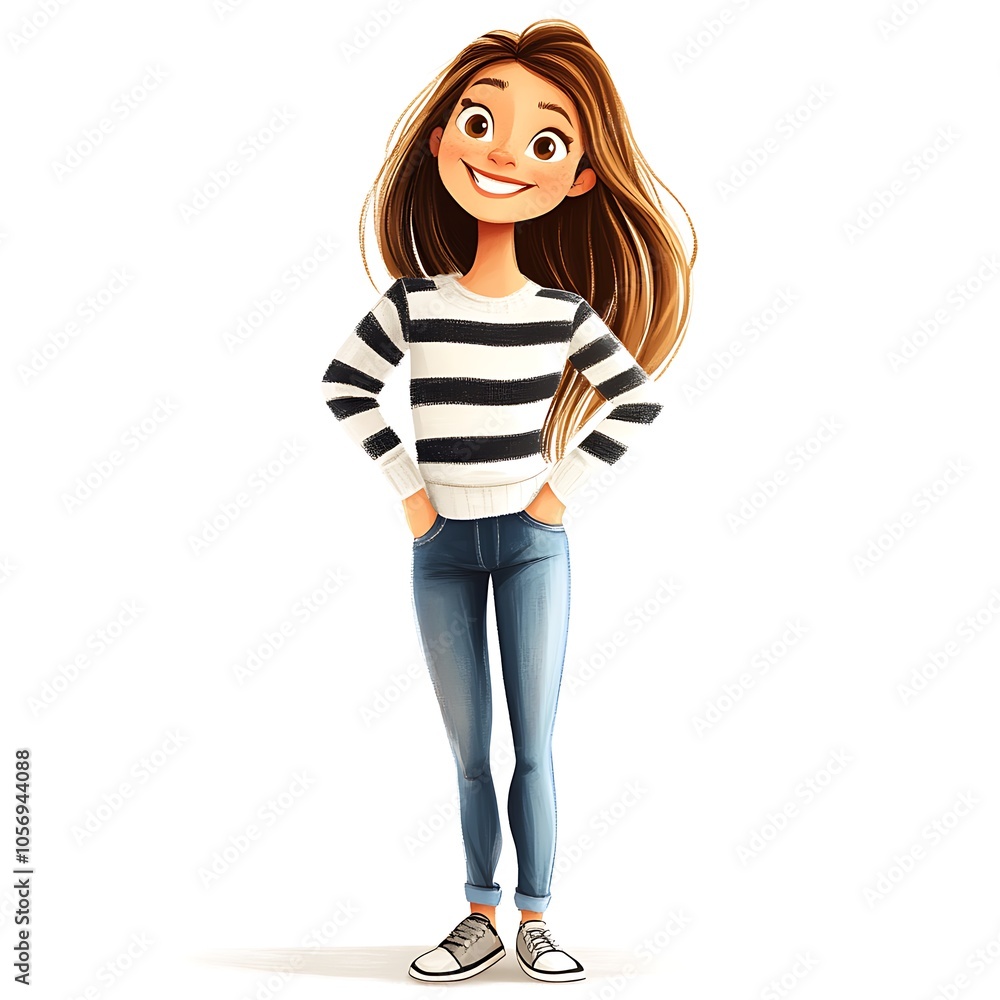 Cartoon employee on a white background. Cartoon employee on a white background.
