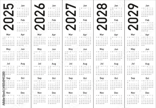 2025-2029 Year Calendar 1 (10)