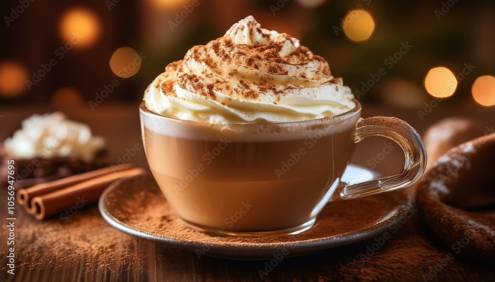 A cup of rich and creamy wiener coffee topped generously with whipped cream A cup of rich and creamy wiener coffee topped generously with whipped cream