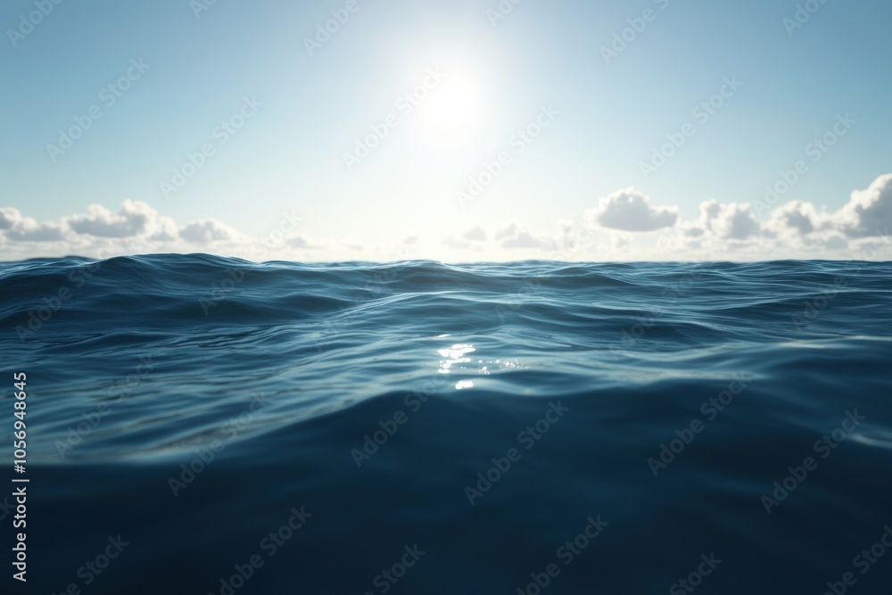 Fototapeta premium The sun is shining over the ocean - Outdoor