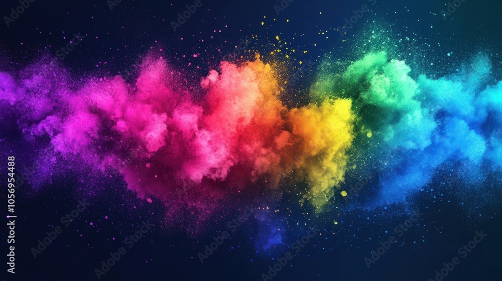 Fototapeta premium Abstract color splash texture with neon tones, forming a bold and vibrant background