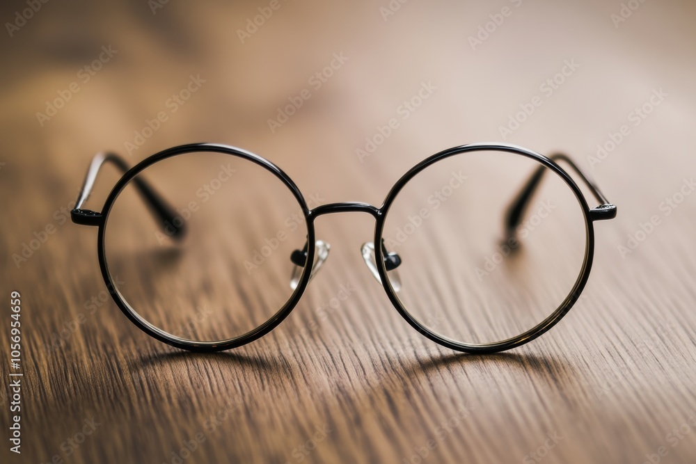 A pair of glasses sitting on top of a wooden table - Interiors A pair of glasses sitting on top of a wooden table - Interiors