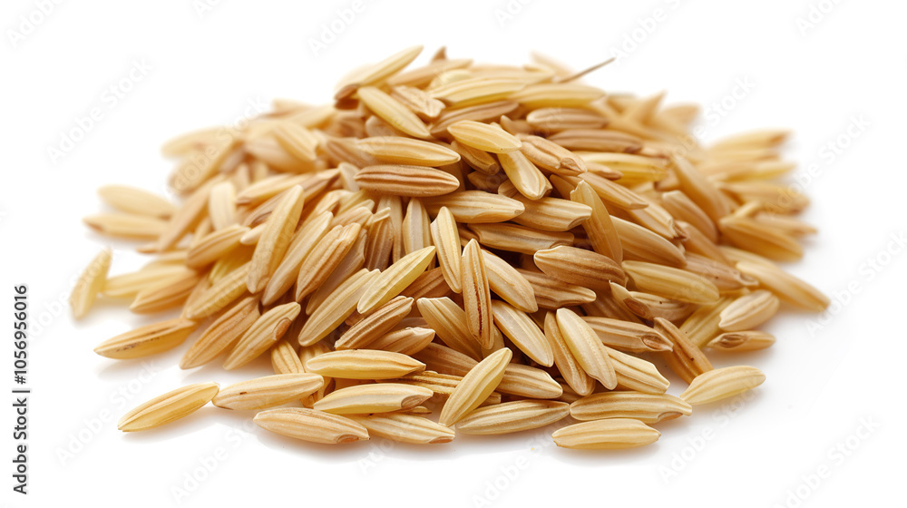 Rice Seeds isolated on pure white background Rice Seeds isolated on pure white background