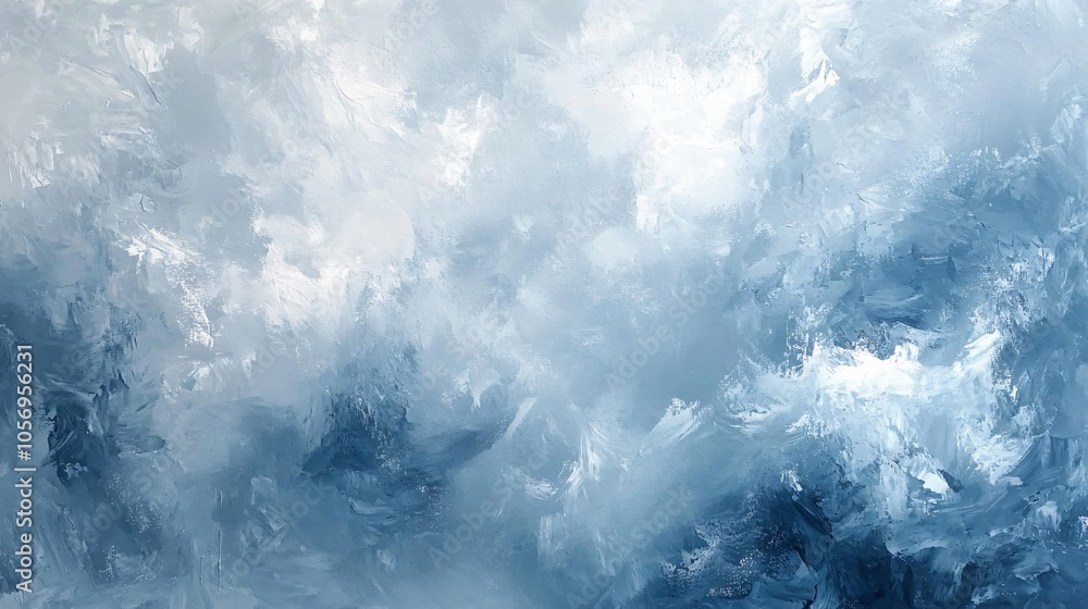 Fototapeta premium Abstract Blue and White Watercolor Background