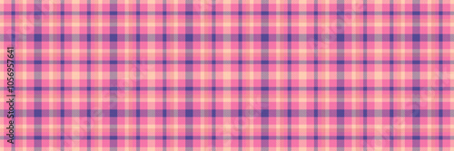 Awesome texture textile vector, styled tartan pattern background. Veil seamless check plaid fabric in pink and light colors.