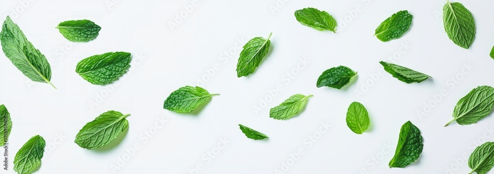 Fresh Mint Leaves Pattern Fresh Mint Leaves Pattern
