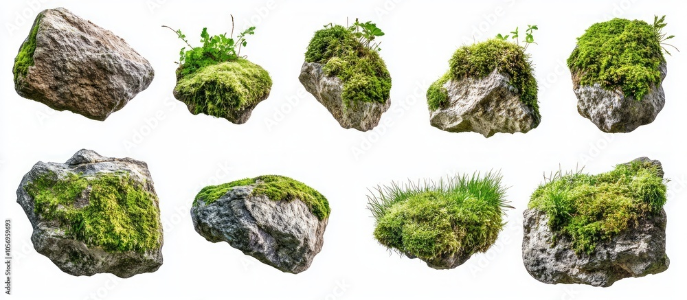 Floating Rocks with Lush Vegetation Floating Rocks with Lush Vegetation