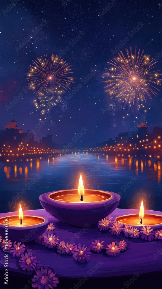 Banner design for diwali festival and podium,Diwali light decoration candle with fireworks,Stage,Product display Showcase design sparkle background,Deepavali,Dipavali,3D podium illustration. Banner design for diwali festival and podium,Diwali light decoration candle with fireworks,Stage,Product display Showcase design sparkle background,Deepavali,Dipavali,3D podium illustration.