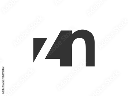 ZN creative geometric initial based modern and minimal logo. Letter z n trendy fonts.