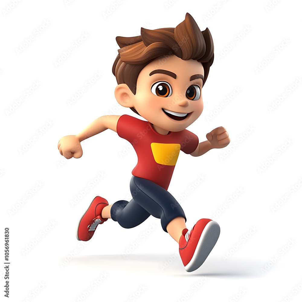 A cartoon runner sprinting forward on a white background. A cartoon runner sprinting forward on a white background.