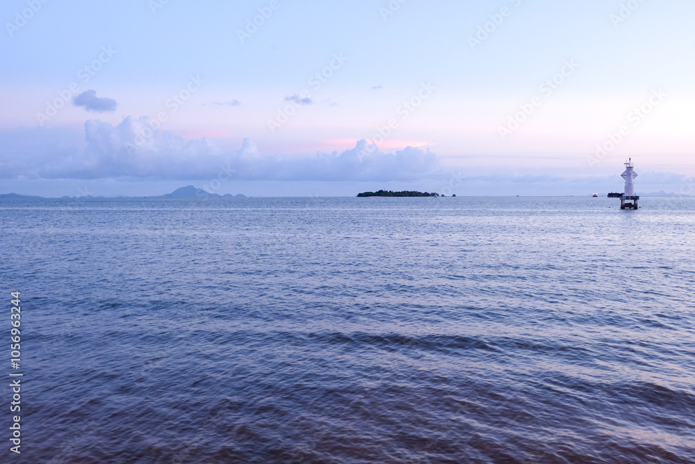 lighthouse in the sea far away lighthouse in the sea far away