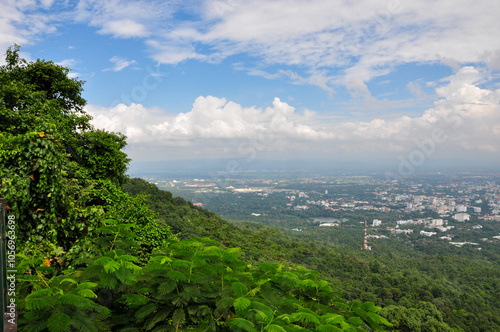 view of the city from the hill