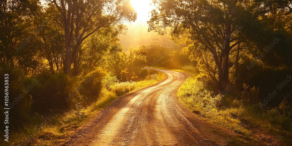 Fototapeta premium Golden Hour Country Road