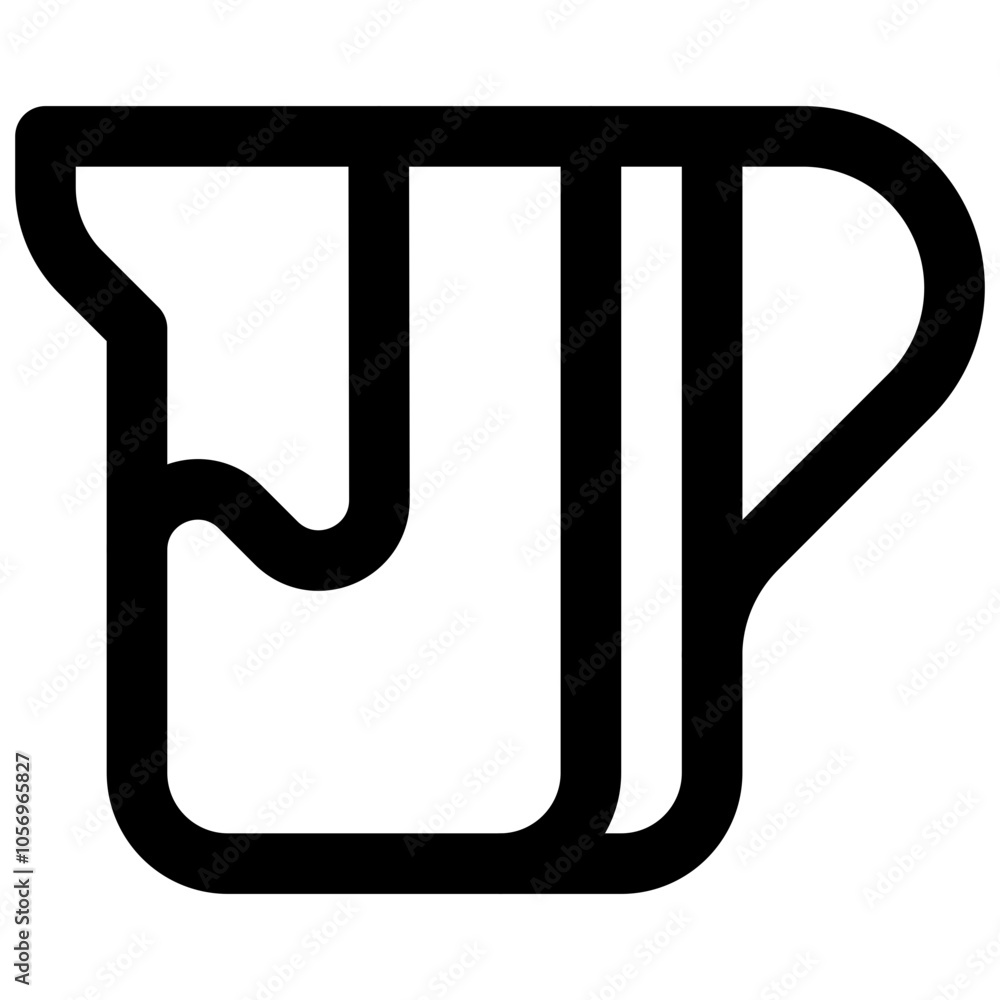 Cream pitcher. Editable stroke vector icon. Cream pitcher. Editable stroke vector icon.