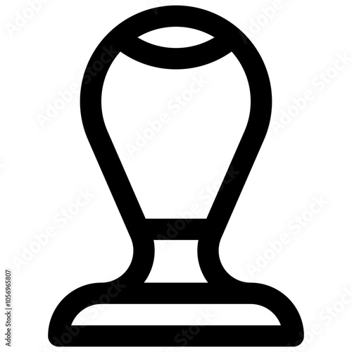 Coffee tamper. Editable stroke vector icon.