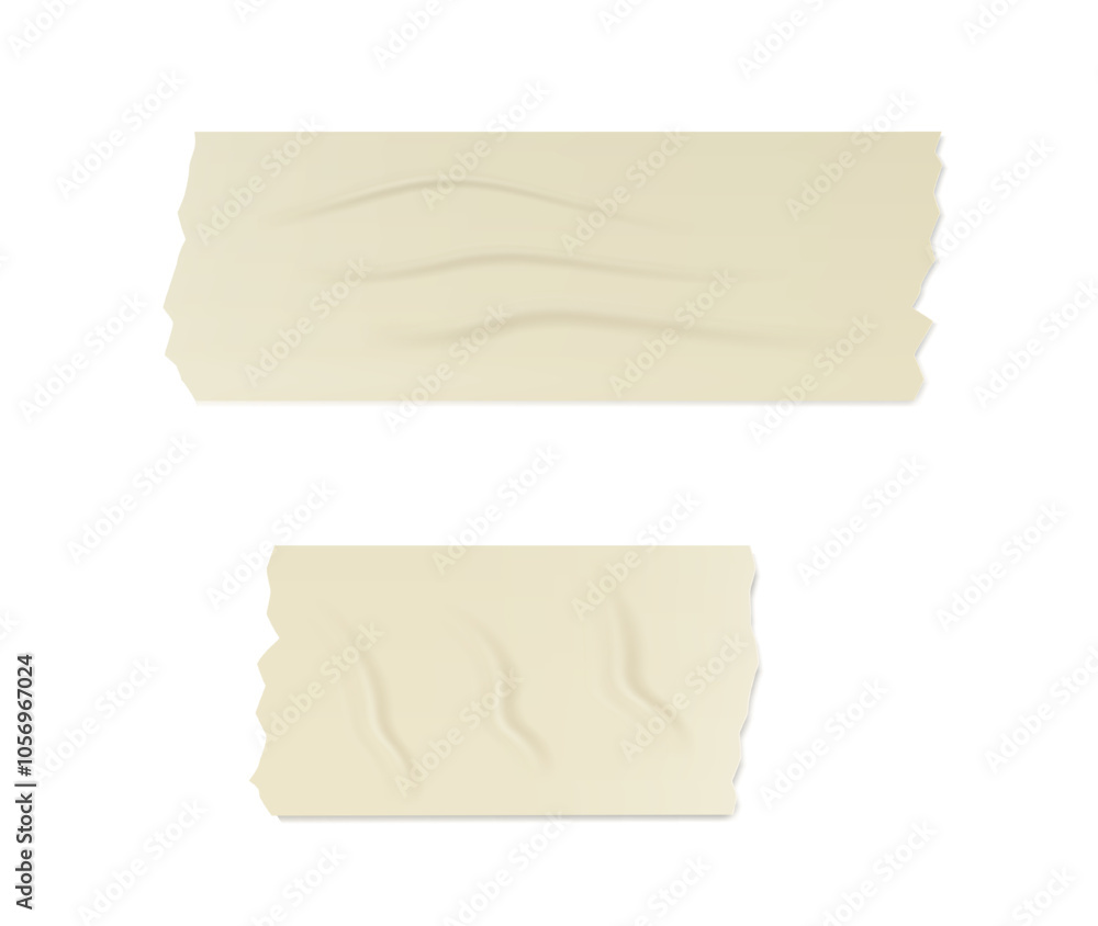 Two Horizontal different size sticky tape. Two Horizontal different size sticky tape.
