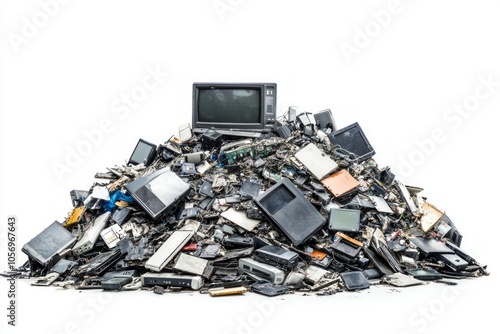 E-Waste Pile: A Visual Representation of Technological Obsolescence