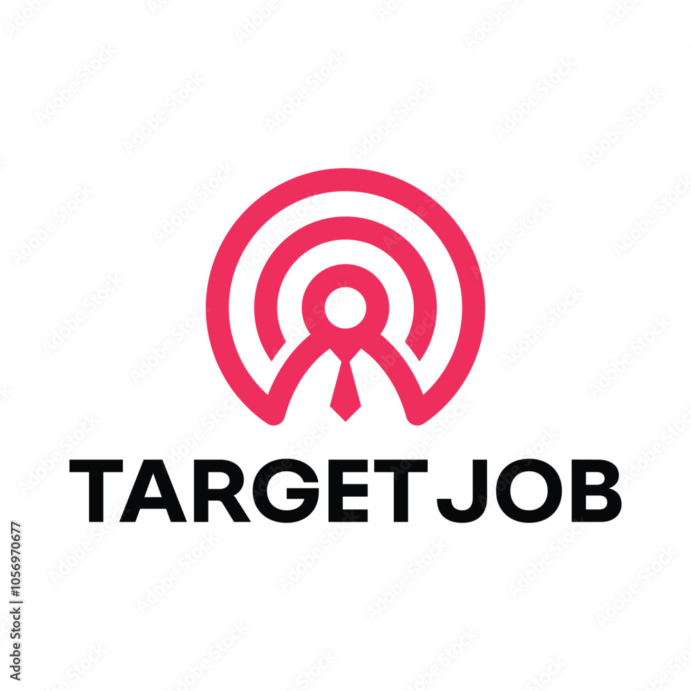 target job flat minimalist logo design target job flat minimalist logo design