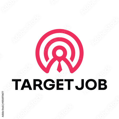 target job flat minimalist logo design
