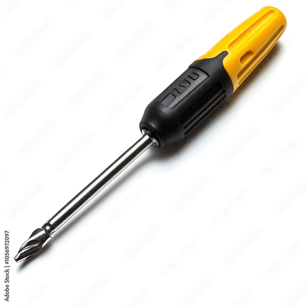 A screwdriver on a white background. A screwdriver on a white background.