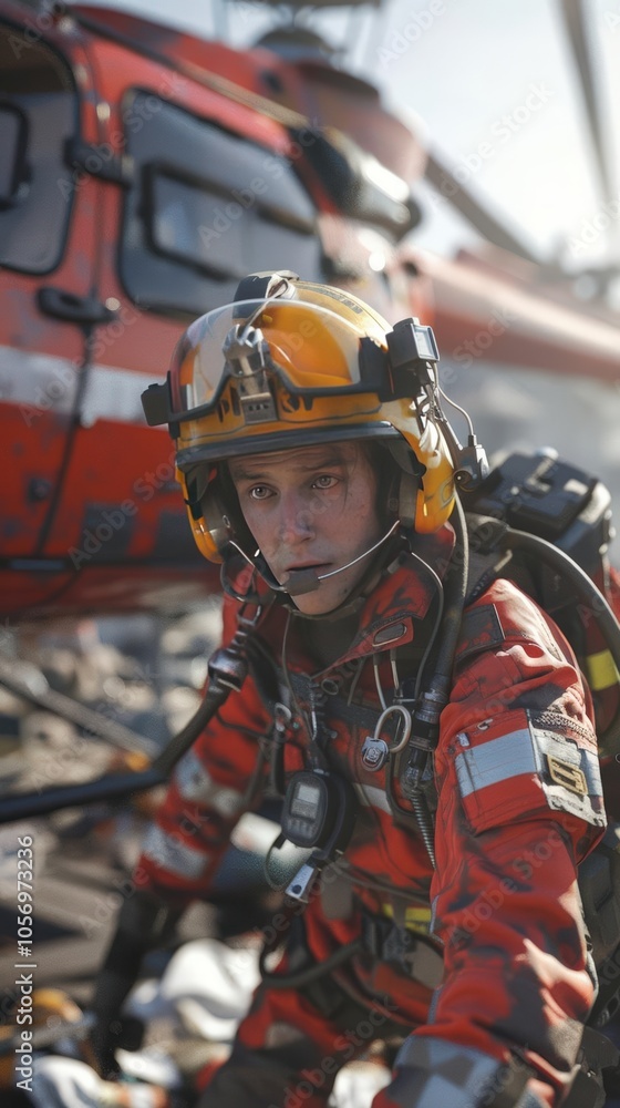 Showcase the bravery of emergency responders with lifelike 3D models depicting rescue operations Showcase the bravery of emergency responders with lifelike 3D models depicting rescue operations