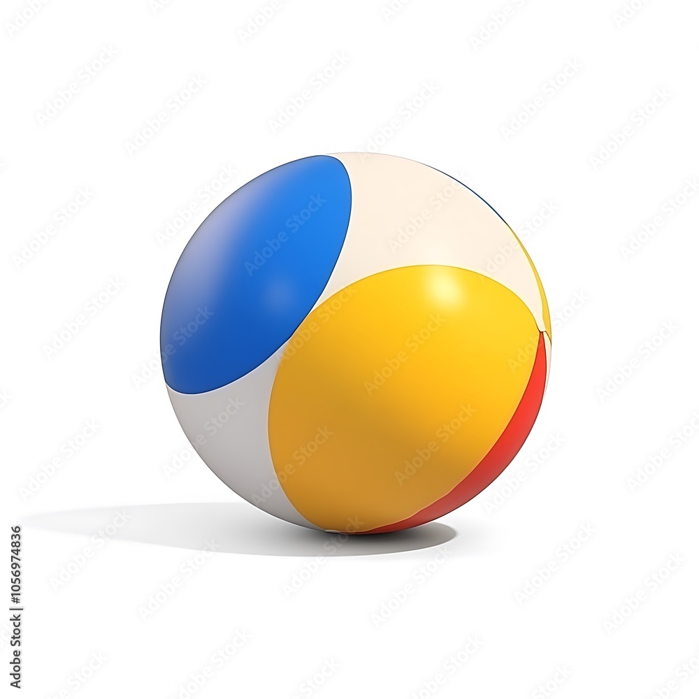 Cartoon beach ball on a white background. Cartoon beach ball on a white background.