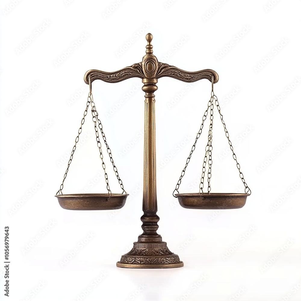 Scales of justice no shadow isolated on white a background Scales of justice no shadow isolated on white a background