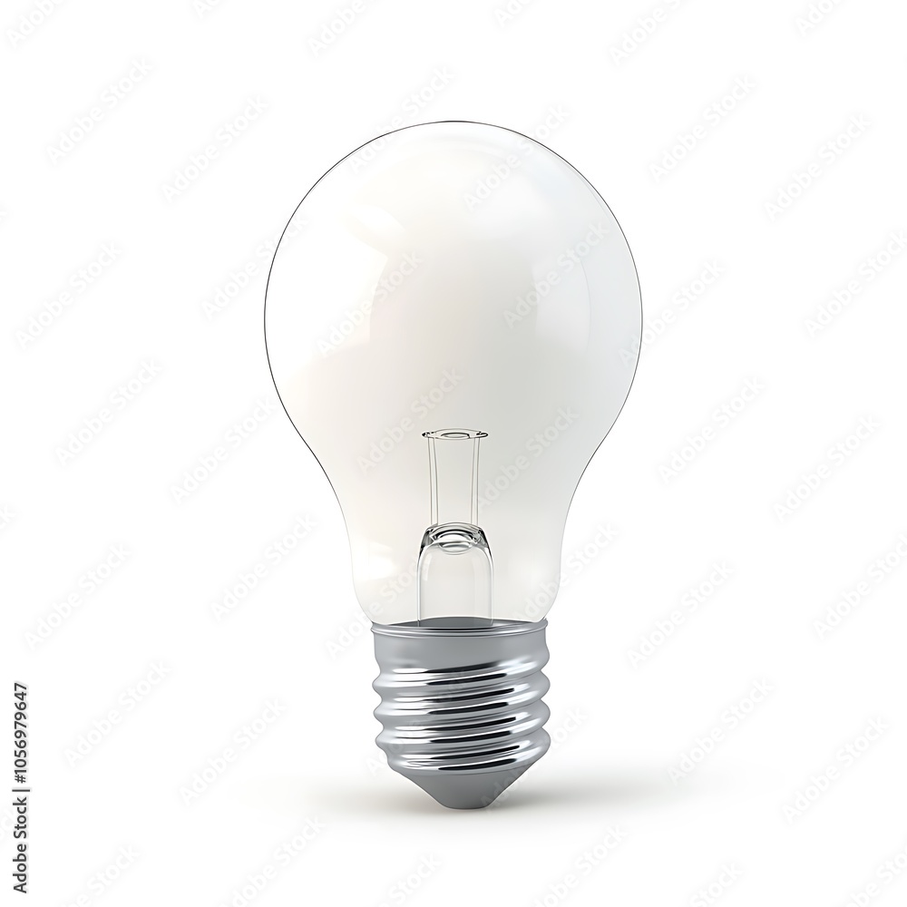 A cartoon light bulb symbolizing an idea on a white background. A cartoon light bulb symbolizing an idea on a white background.