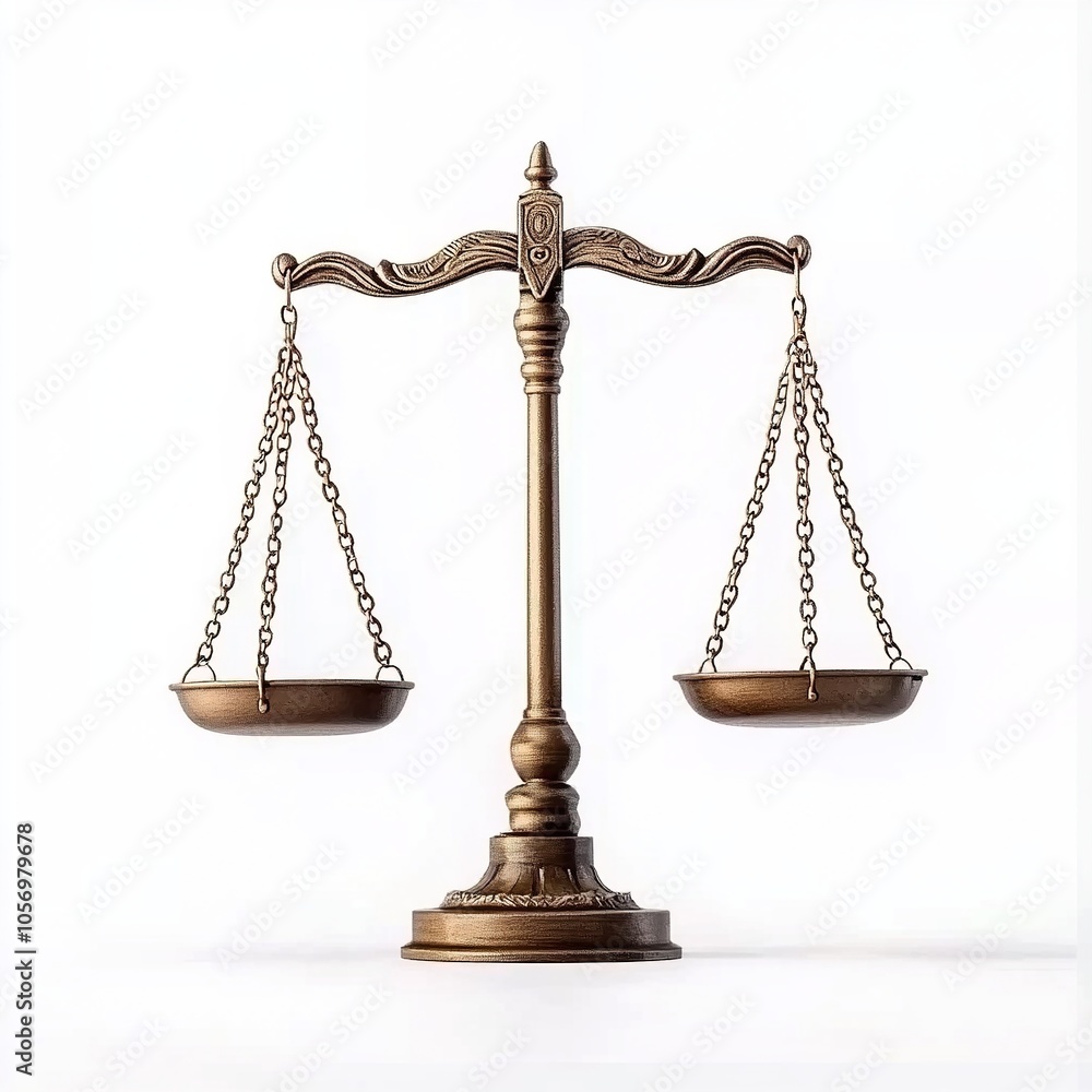 Scales of justice no shadow isolated on white a background Scales of justice no shadow isolated on white a background