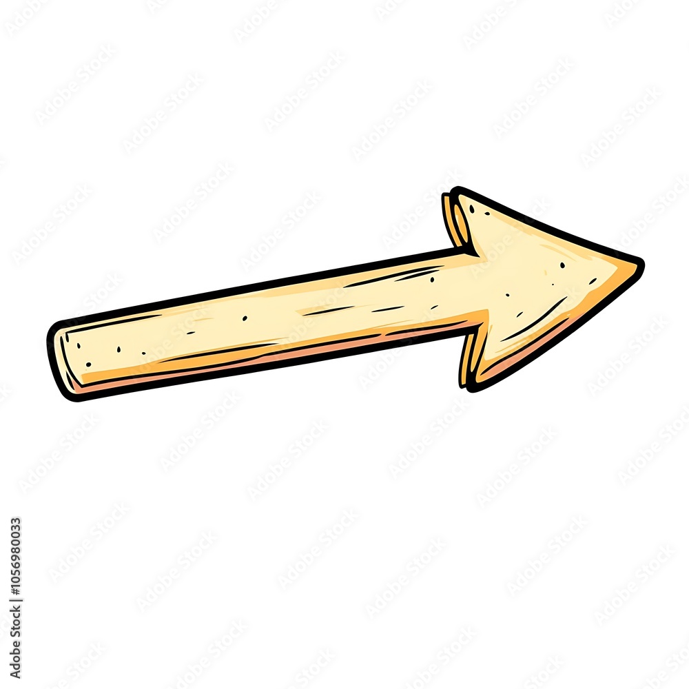 A cartoon arrow pointing to the right on a white background. A cartoon arrow pointing to the right on a white background.