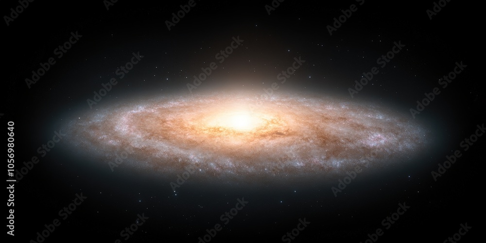 Fototapeta premium Spiral Galaxy in Deep Space with Stars and Dust Clouds