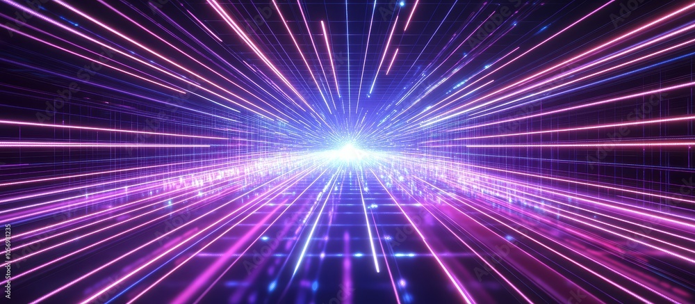 Captivating abstract LED neon tunnel for immersive VJ light experiences. Captivating abstract LED neon tunnel for immersive VJ light experiences.