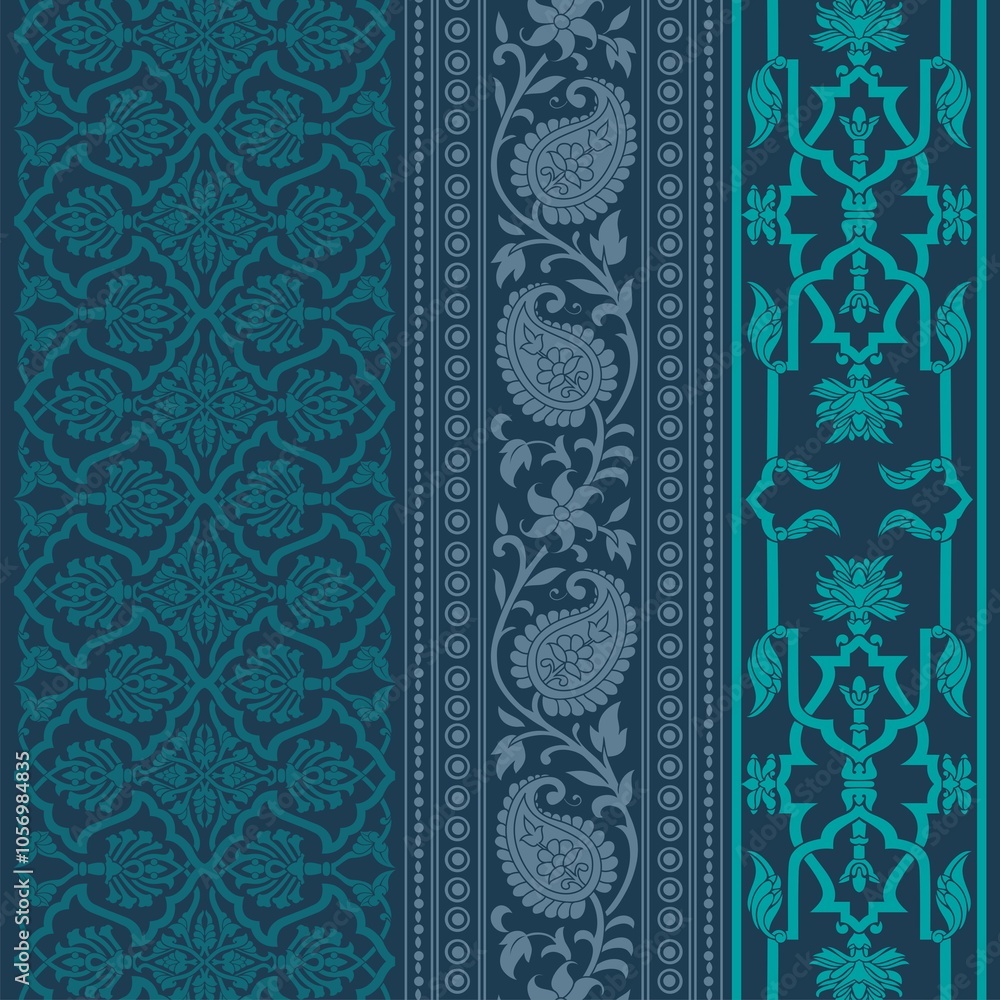 wedding card design, traditional paisley floral pattern , royal India wedding card design, traditional paisley floral pattern , royal India